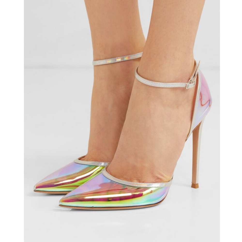Gianvito Rossi Sabin 115mm Iridescent Plexi Pumps Sz. 6
